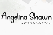 Angelina Shawn, a Sans Serif Font by FreshTypeINK (Thumbnail 1 of 8)
