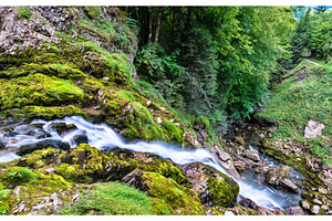 Giessbach waterfall on brienzersee featuring switzerland, waterfall, and, a Nature Photo by Leonid Andronov