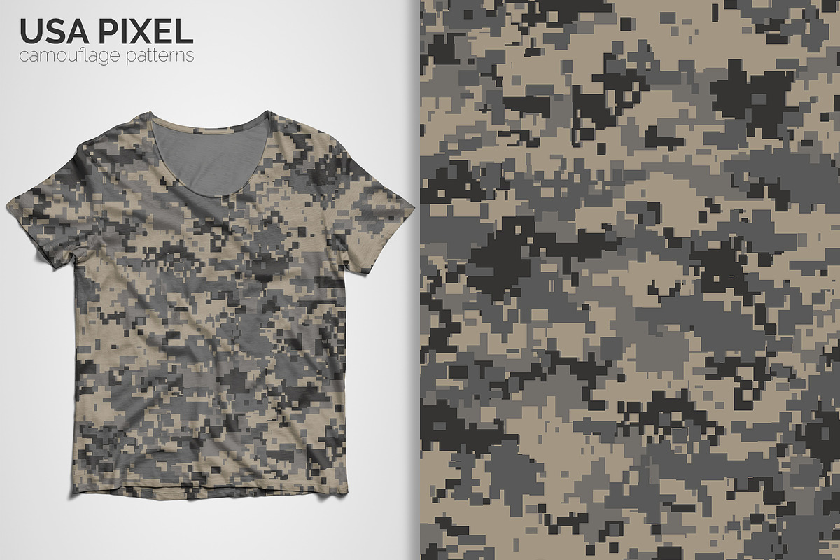 USA Pixel Camouflage Patterns, a Pattern Graphic by 3Y_Design (Photo 5 of 5)