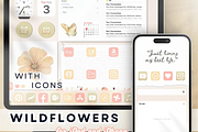 Flower iOS Wallpaper Icons Theme, a Background Graphic by BeeRubby (Thumbnail 2 of 8)