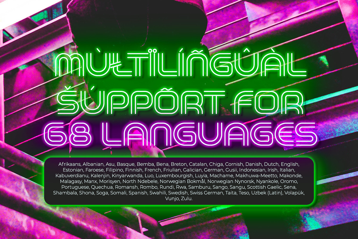 Neon Backlight, a Symbol Font by Ditatype (Photo 10 of 10)