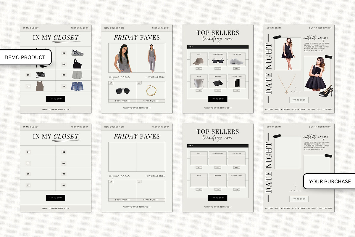 Fashion Blogger LTK Canva Template, a Social Media Template by Deb Creative Studio (Photo 6 of 10)