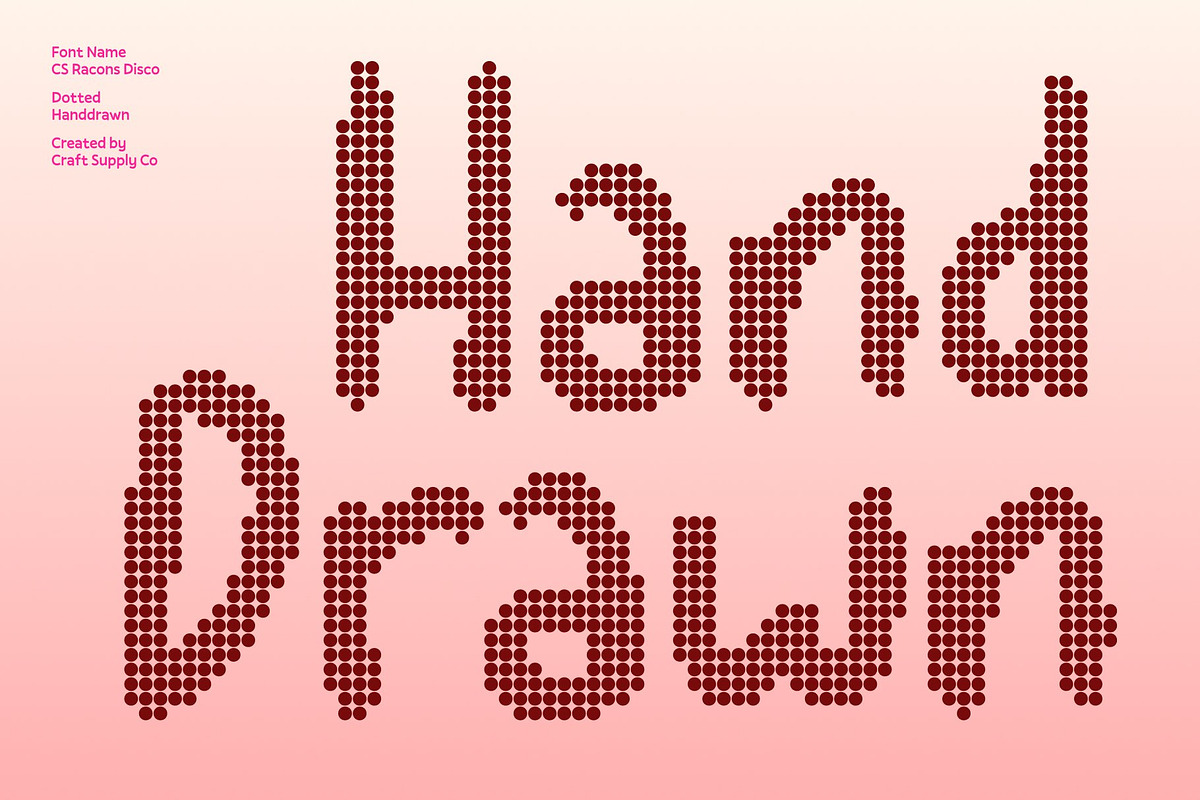 CS Racons Disco, a Handwritten Font by Craft Supply Co. (Photo 2 of 8)