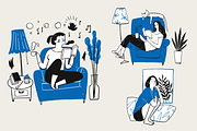 Relaxation moments, a Person Illustration by Huza Studio (Thumbnail 13 of 13)