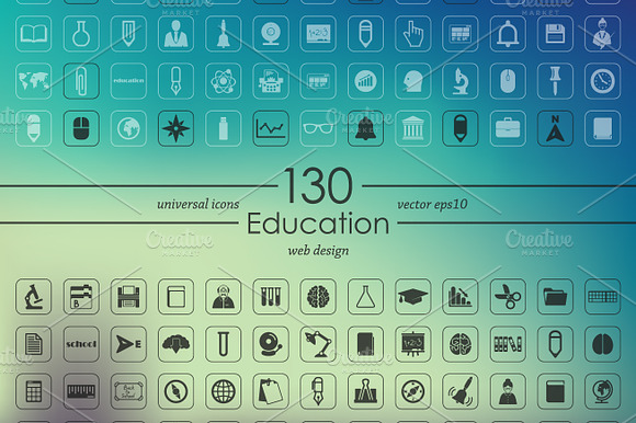 130 Education Icons