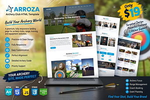 Arroza - Archery Club HTML Template, a HTML Template by Themeplaza