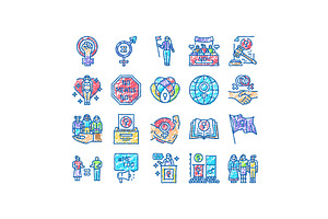 girl feminism female woman power, an Object Illustration by pikepicture