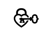 Heart Lock and Key Silhouette Icons, an Illustration by Designer_Momina (Thumbnail 20 of 51)