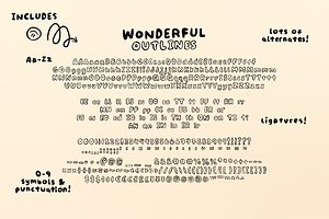 Wonderful! 4 Fonts! Handwriting Set!