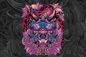 Japanese Mask T-shirt Design