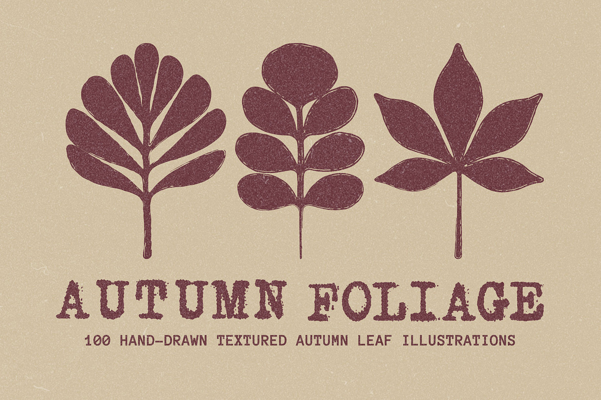 Autumn Foliage: 100 Leaves Pack, an Object Illustration by Veyla (Photo 1 of 15)