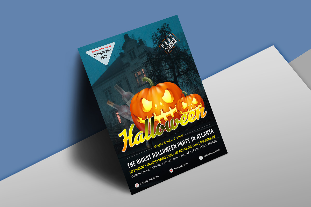 Halloween Flyer, a Flyer Template by graphicsunday (Photo 2 of 3)