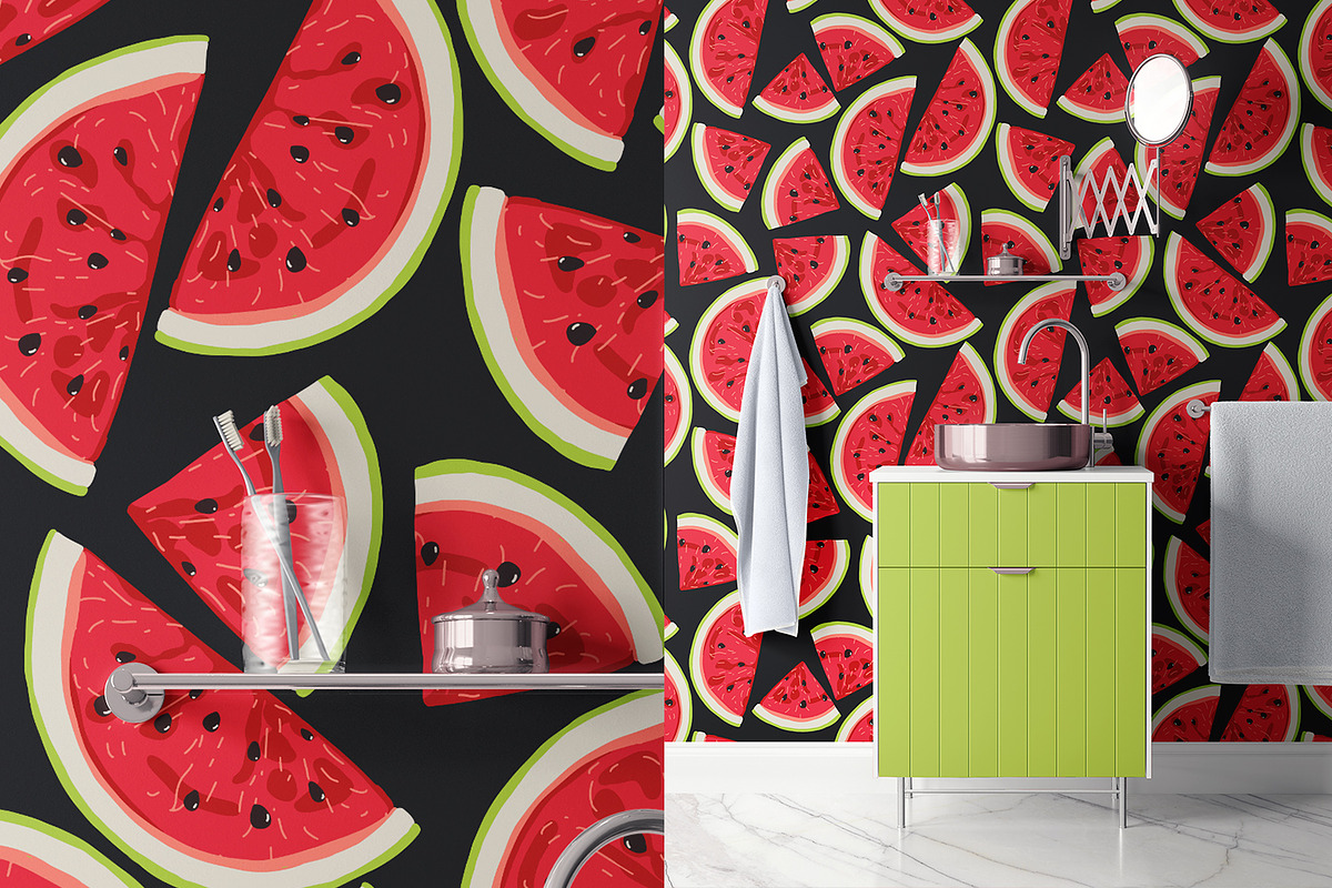 Red Watermelons | Vector Print, a Food Illustration by MalyskaStudio (Photo 2 of 6)