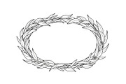 Botanical Oval Wreath Frame Bundle, an Illustration by Designer_Momina (Thumbnail 31 of 51)