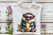 Whimsical Summer Hedgehog Clipart, an Illustration by OK Design (Thumbnail 6 of 6)