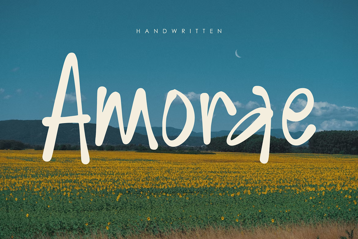 Amorae – Handwritten Font, a Handwritten Font by Badsign Type (Photo 1 of 7)