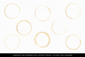 80 Coffee Stains, Rings & Splatters