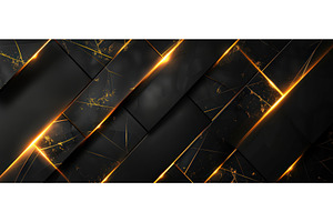 Black and gold luxury geometric, an Abstract Photo by piter.goskov