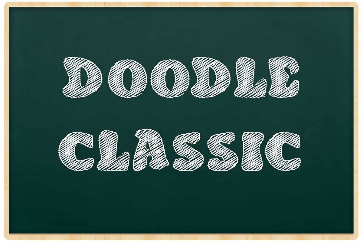 Doodle Classic - Sketch Font preview 2