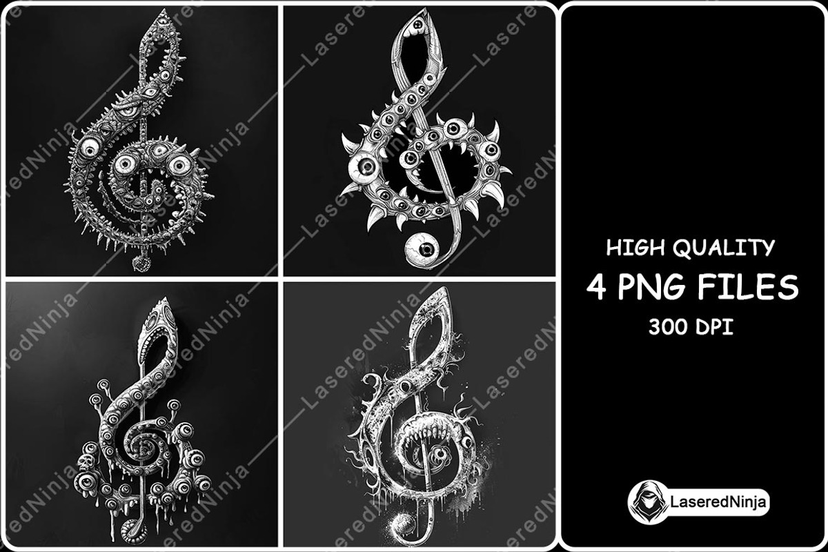 Creepy Alien Eyes Musical Note, a Background Graphic by LaseredNinja (Photo 1 of 7)