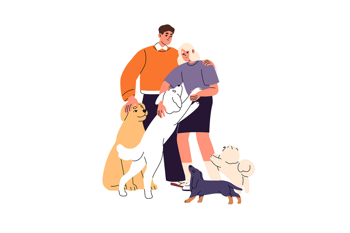 Happy hugging families set, a Person Illustration by PaperTrident (Photo 3 of 6)