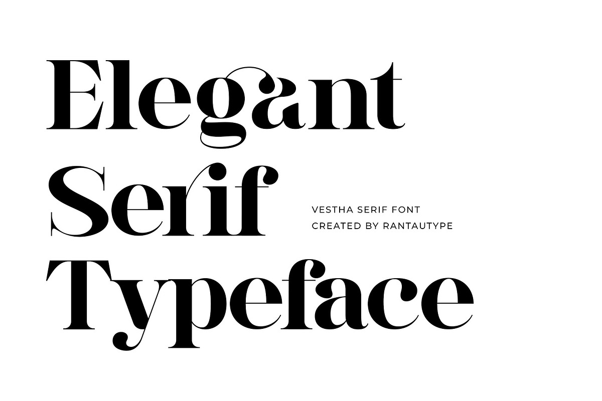 Vestha - Elegant Serif Font, a Serif Font by RantautypeStudio (Photo 6 of 19)