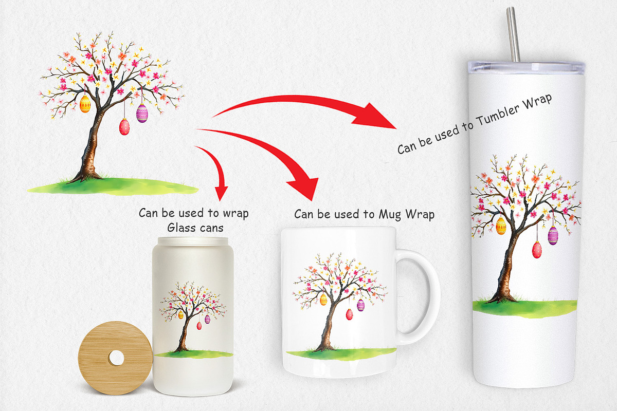 Tree with Eggs Clipart, a Graphic by Artnoy (Photo 4 of 5)