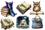Halloween Reading Clipart, an Illustration by Designworld (Thumbnail 5 of 6)