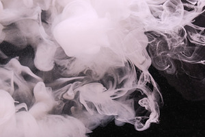 White cloud blend underwater gas paint fluid art