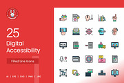 25 Digital Accessibility Filled Line, an Icon by IconBunny (Thumbnail 1 of 2)