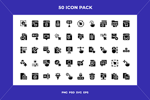 User actions icons, an Outline Icon by Wencory