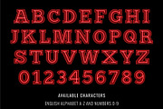 Neon Red Font, a Font by Font Craft Studio (Thumbnail 2 of 4)