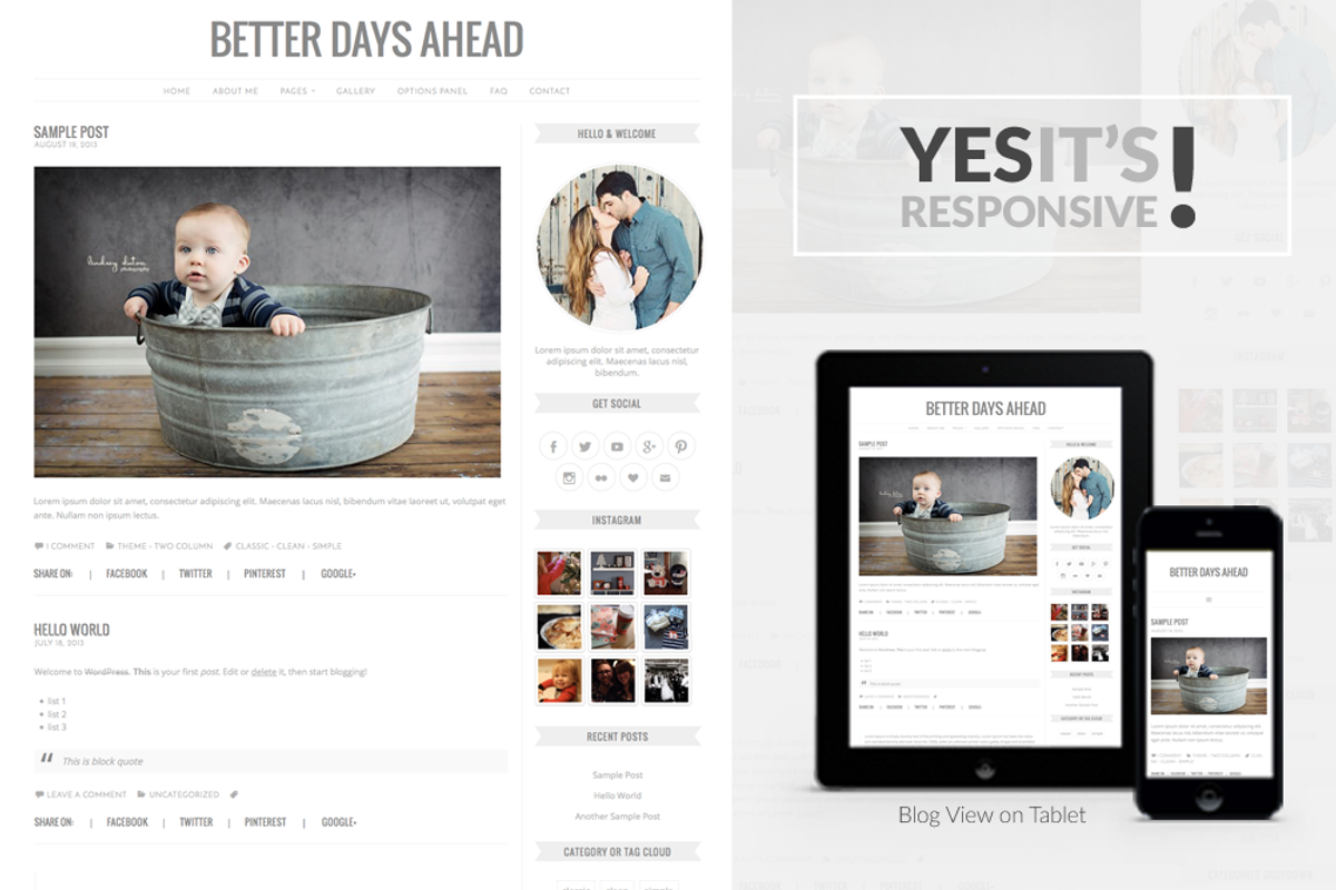 Better Days - Wordpress Theme, a WordPress Template by Nudge Media Design (Photo 2 of 2)