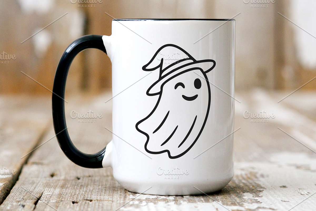 Cute Halloween Ghost Clipart Set., a Decorative Illustration by kaisorn (Photo 5 of 5)