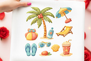 Beach Clip Art Bundle, an Illustration by Digital Artistic99 (Thumbnail 5 of 11)