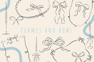 Rococo bows and frames collection