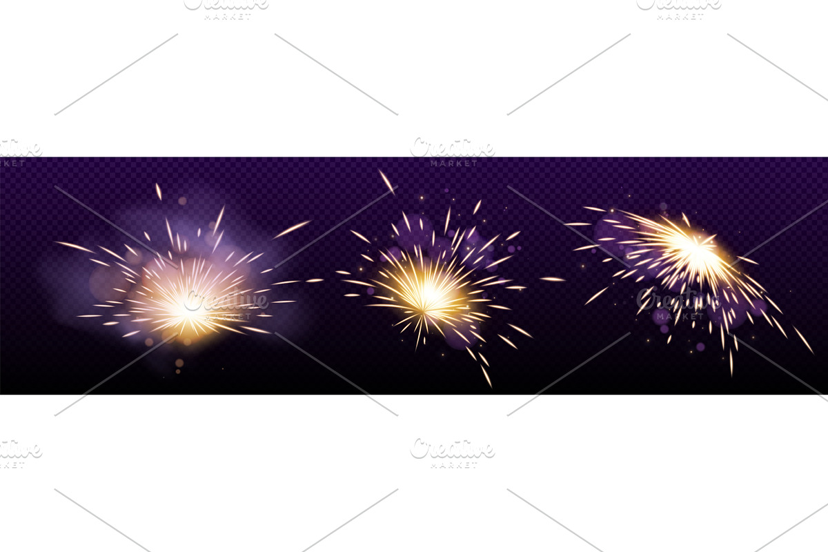 Golden spark weld flashes, an Illustration by art PVP - market