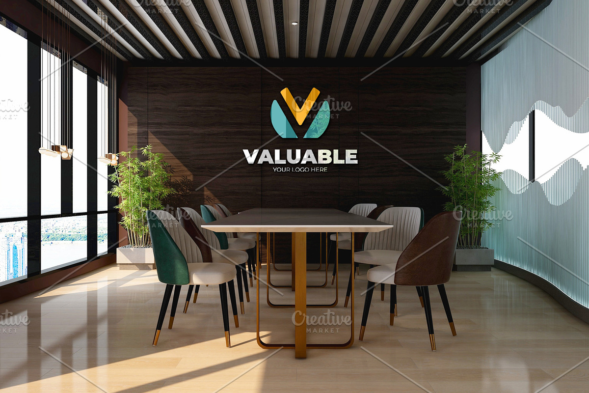 PSD Office Interior Wall Mockup, a Product Mockup by Ayy (Photo 14 of 17)