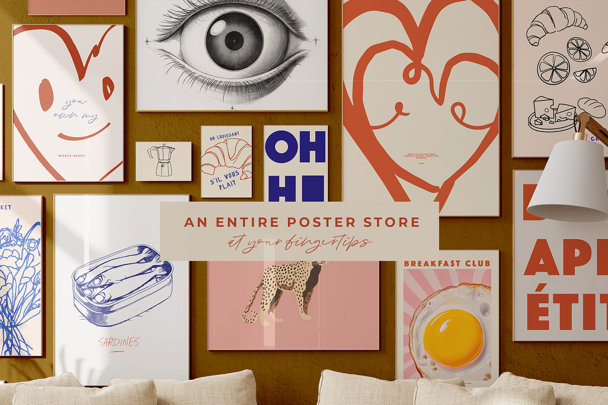 Modern Eclectic Maximalist Prints, a Background Graphic by Laras Wonderland (Photo 15 of 15)