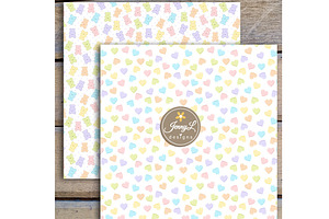 Pastel Gummy Bear Digital Papers