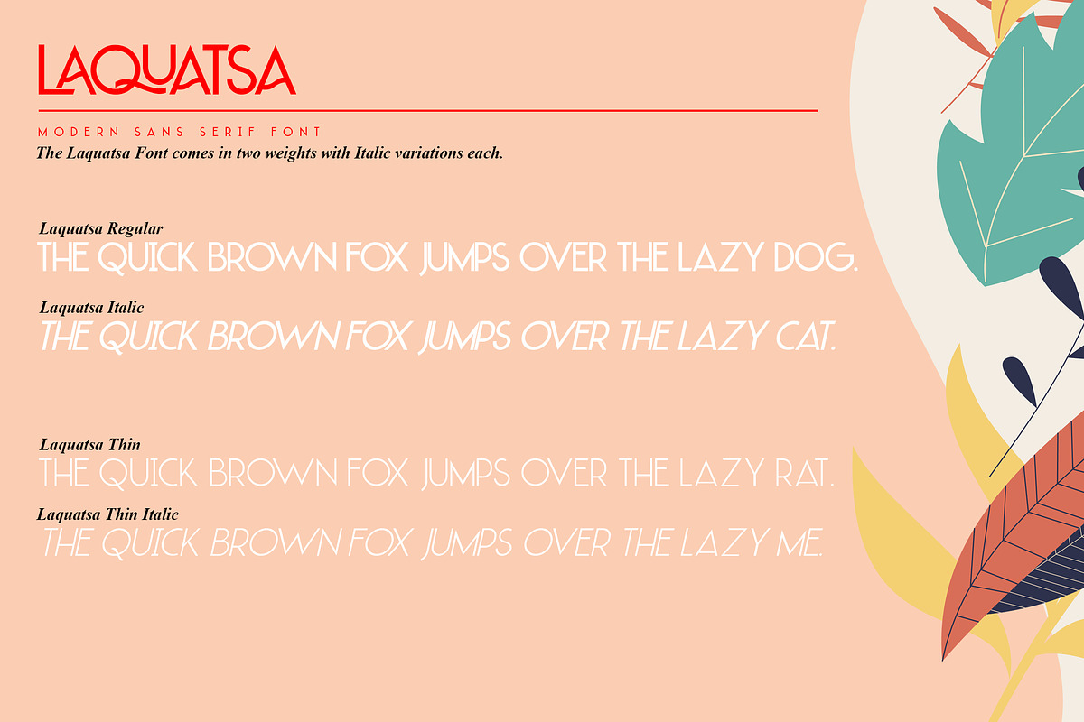 Laquatsa | Modern Sans Serif, a Sans Serif Font by Ryn Pojas (Photo 4 of 11)
