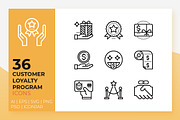 Customer Loyalty Program Icons, an Outline Icon by Becris (Thumbnail 1 of 3)