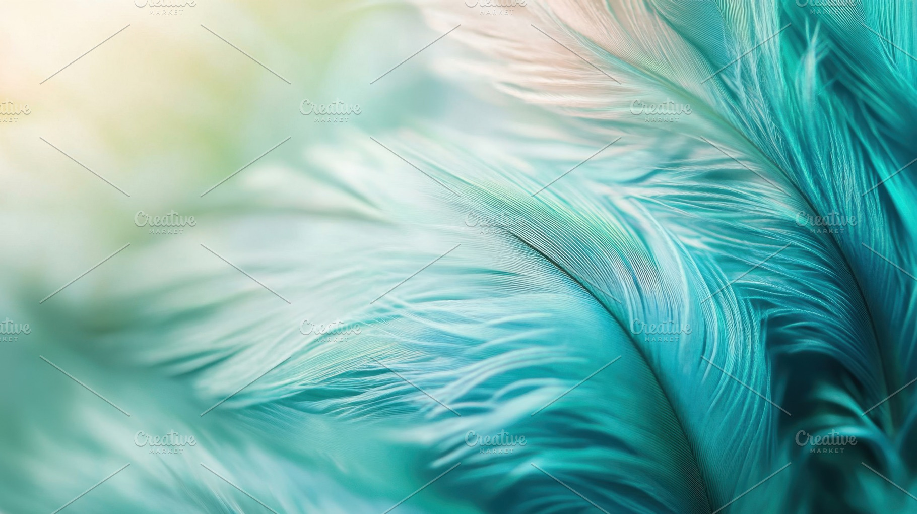Delicate turquoise feather texture, a Photo by Beautiful things