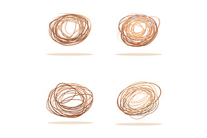 Tumbleweed Icons Set Cartoon Vector