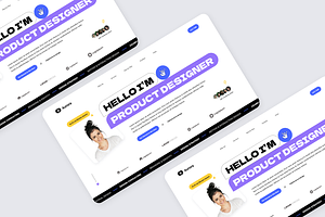 Designer Portfolio Hero Section