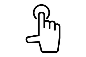 Touch screen icon, an Icon by Sumberpangan