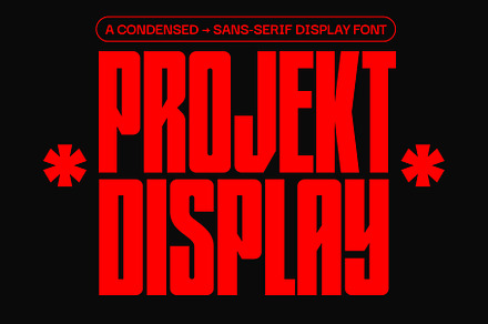 Projekt Display - Condensed Font, a Sans Serif Font by Oskar Biehl