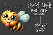 Funny Watercolor Quirky Bees Clipart, an Illustration by Rose Art (Thumbnail 7 of 7)
