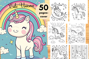 Cute Unicorn Coloring Book for Kids, an Animal Illustration by LA Design (Thumbnail 1 of 8)