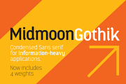 Midmoon Gothik typeface family, a Sans Serif Font by Andy Peat (Thumbnail 1 of 9)